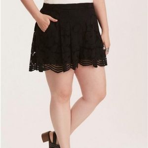Torrid Floral Lace Shorts